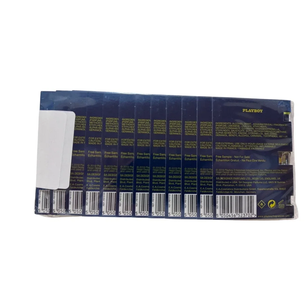 Playboy Club Blue Men Limited Edition EDT 1.5ml Sample Vials 12 Pack PBY0191